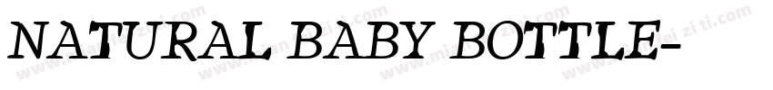NATURAL BABY BOTTLE字体转换